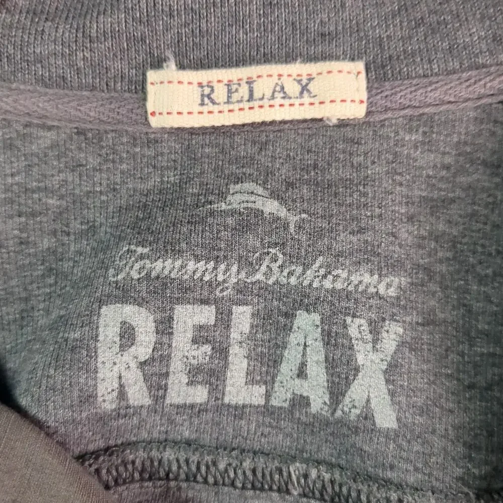 Tommy Bahama Half-Zip Charcoal Heather Antigua Cove Mens X-Large Relax Pullover - Picture 12 of 15